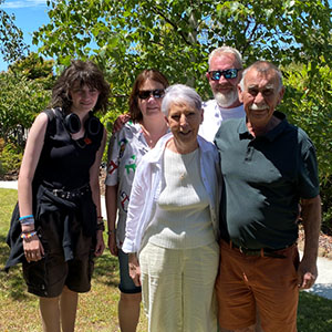 Jennifer with her family. Including her Granddaughter, son, daughter in law and husband.