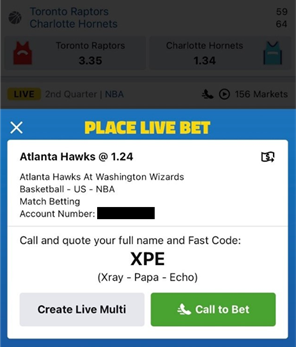 Sportsbet live bet